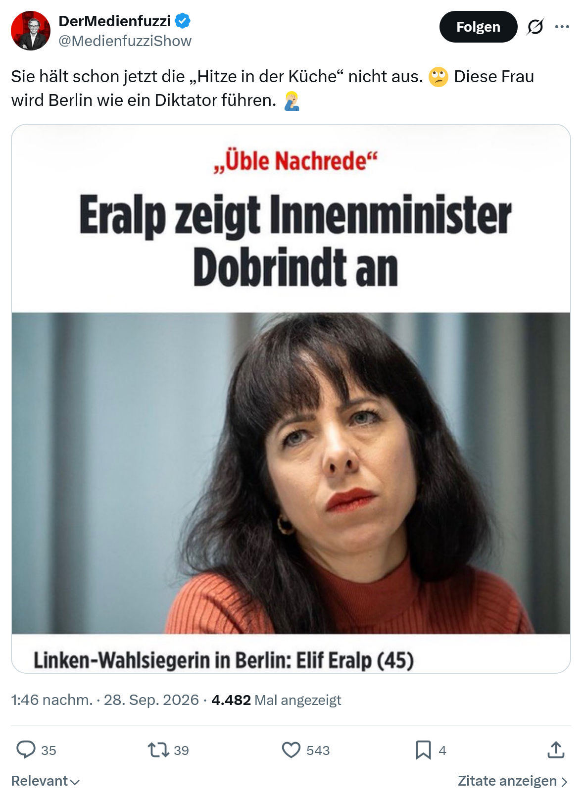 Oliver Brendel: Sie hält schon jetzt...