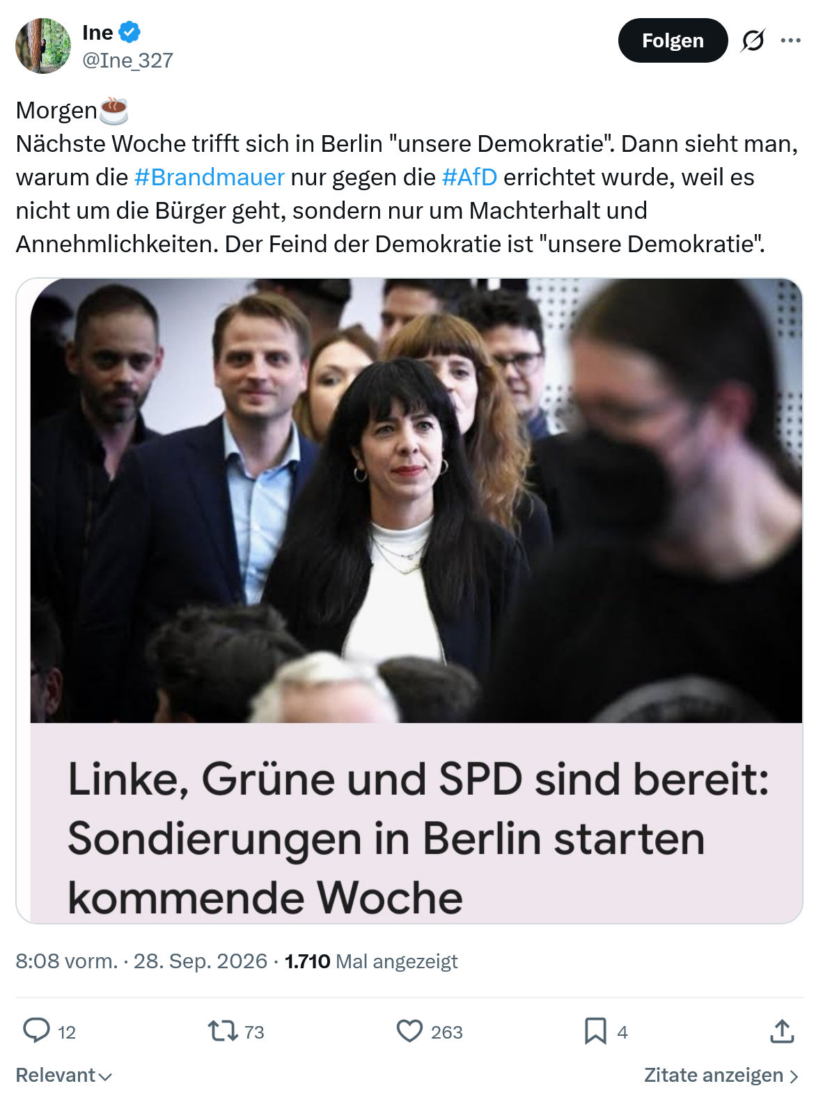 Ine: Nächste Woche trifft...