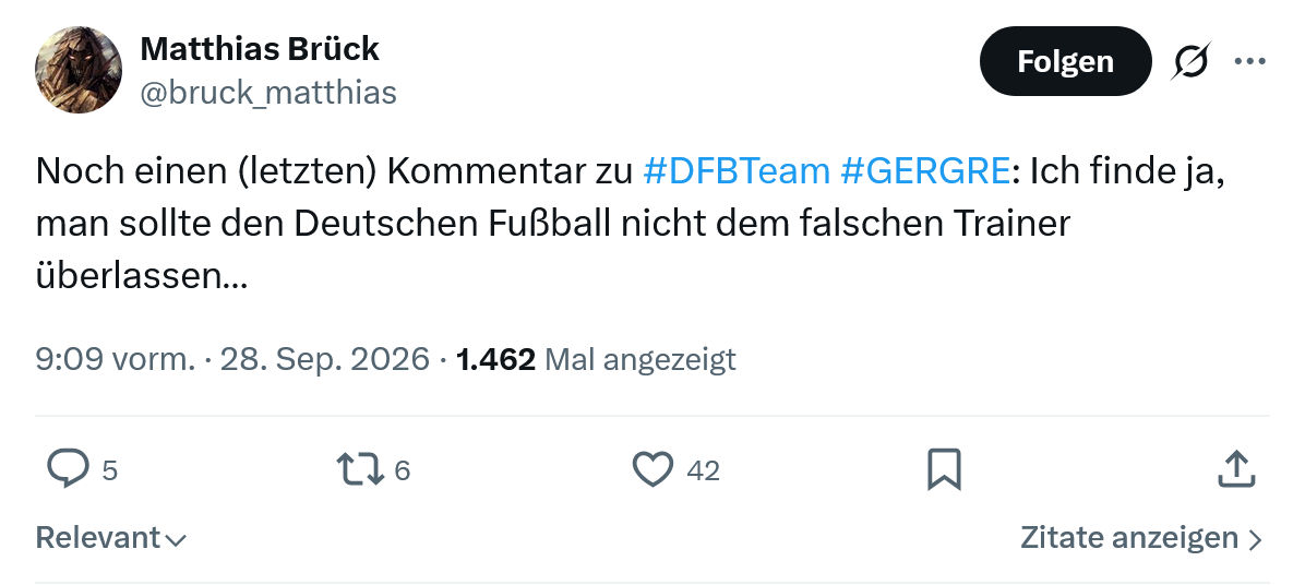 Matthias Brück: Noch einen (letzten) Kommentar...