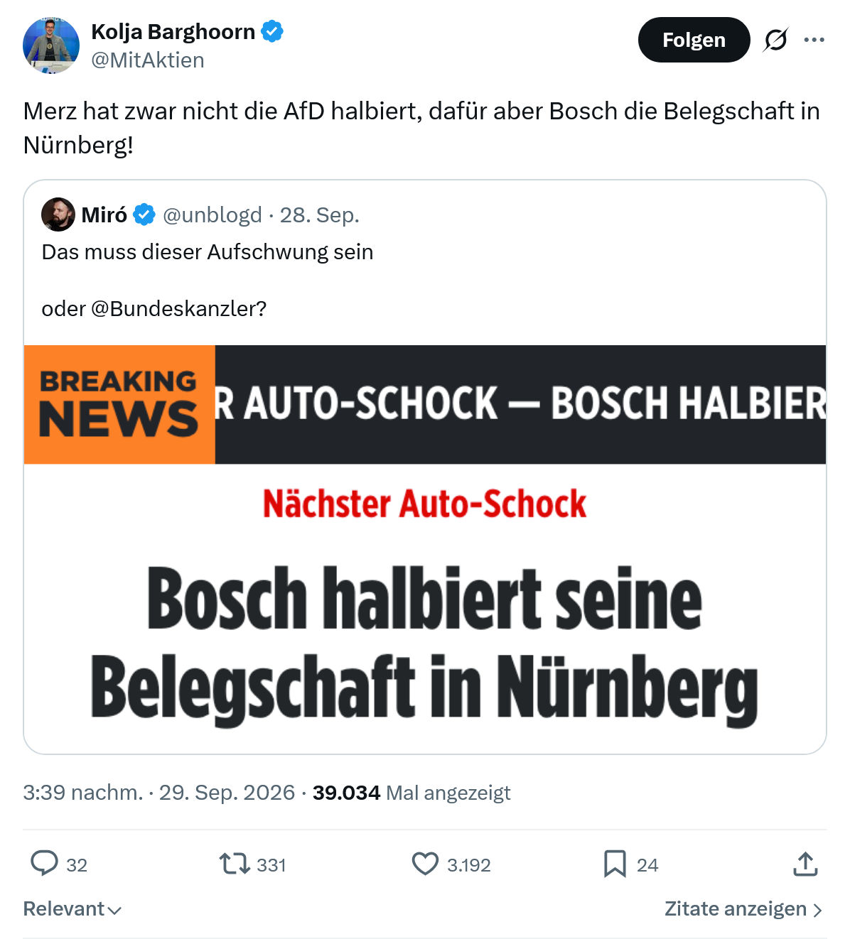 Kolja Barghoorn: Merz hat zwar nicht...