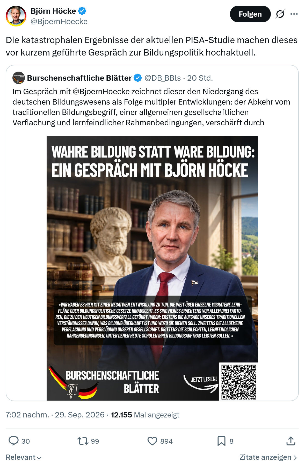Björn Höcke: Die katastrophalen Ergebnisse...