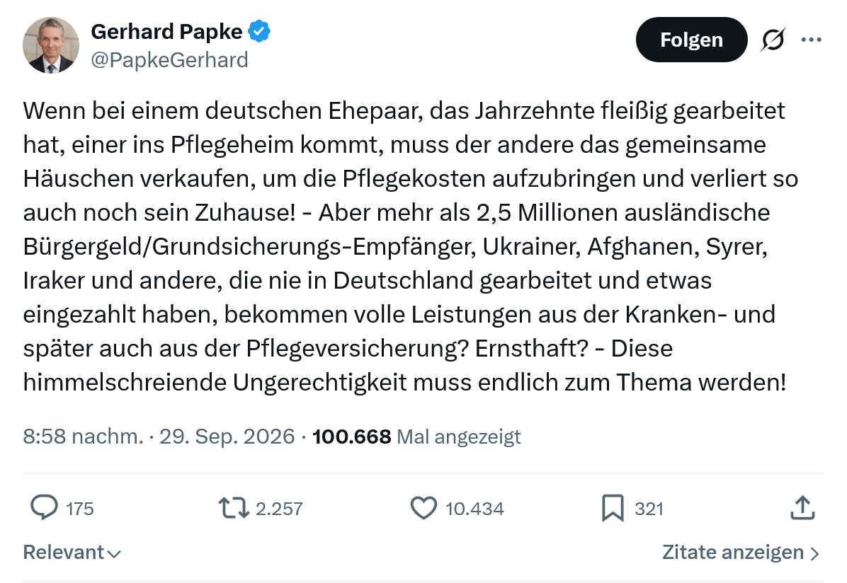 Gerhard Papke: Wenn bei einem deutschen Ehepaar...