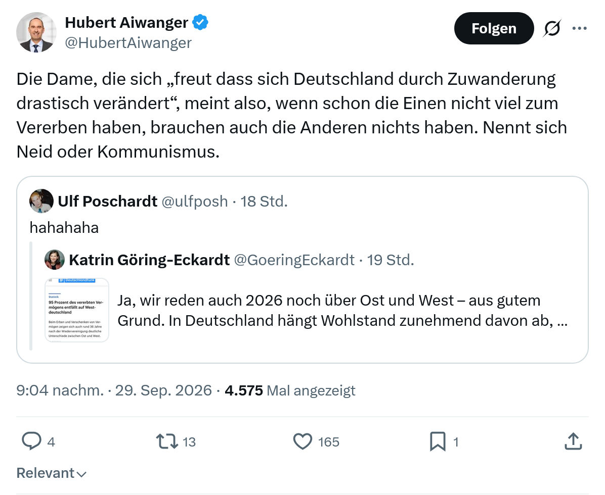 Hubert Aiwanger: Die Dame, die sich...