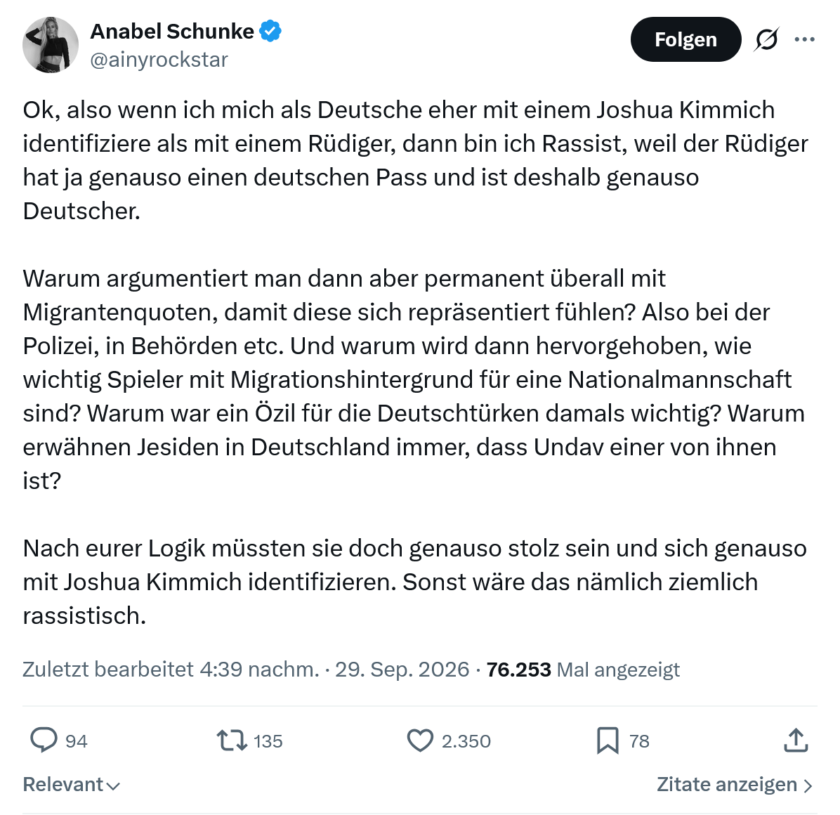 Anabel Schunke: Ok, also wenn ich mich...