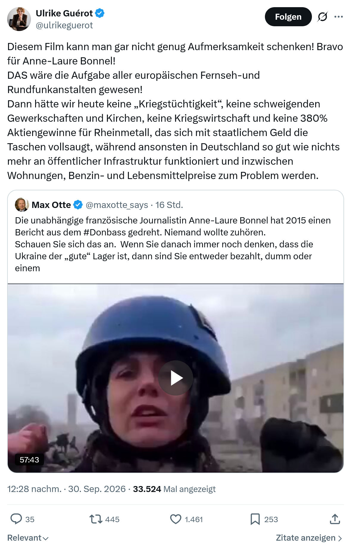 Ulrike Guérot: Diesem Film kann man...