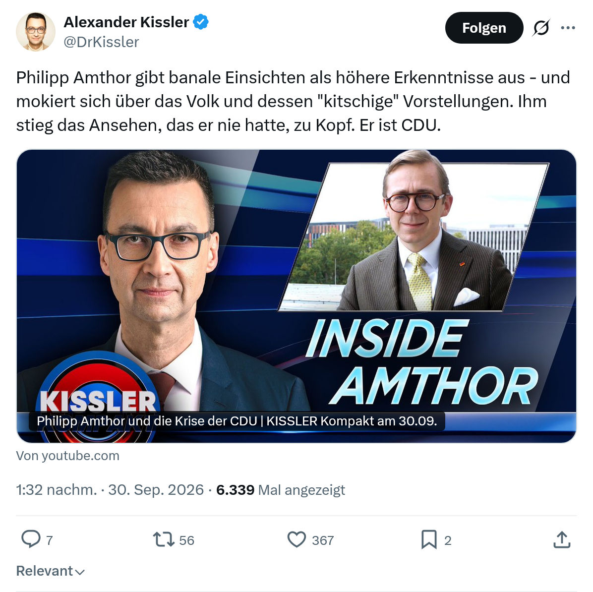 Alexander Kissler: Philipp Amthor gibt banale...
