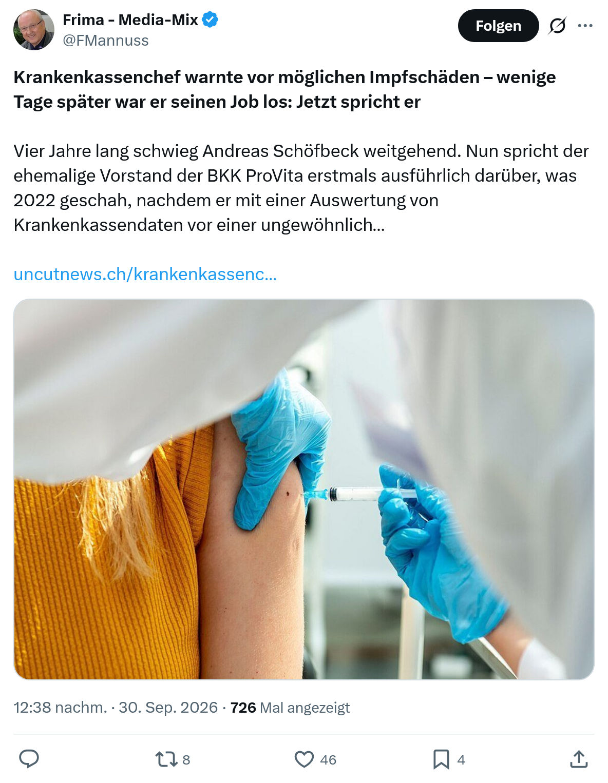 Friedrich Mannus: Krankenkassenchef warnte vor möglichen...