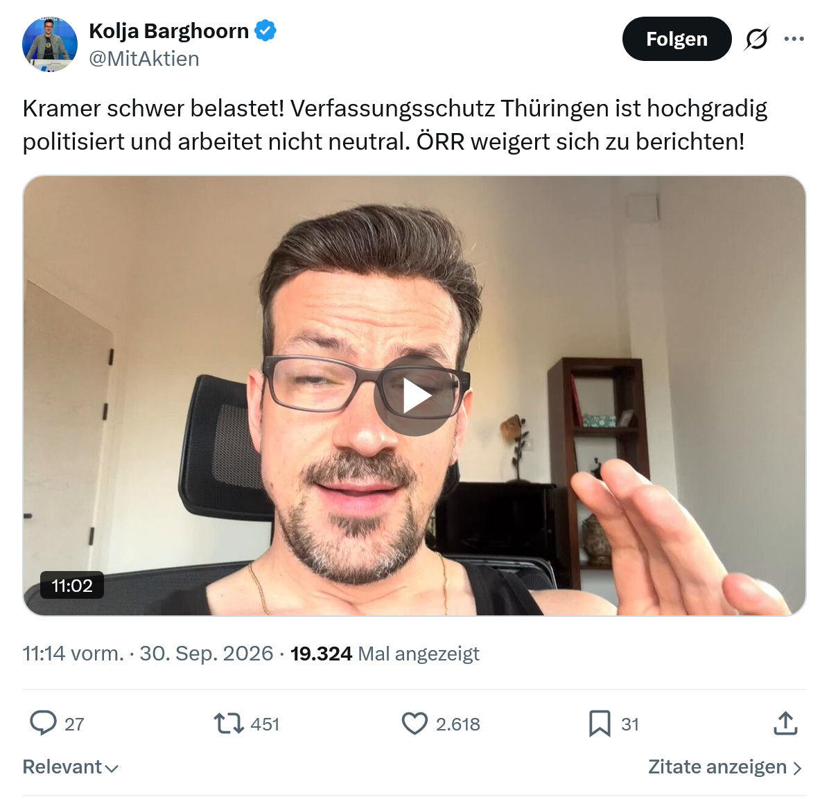 Kolja Barghoorn: Kramer schwer belastet...