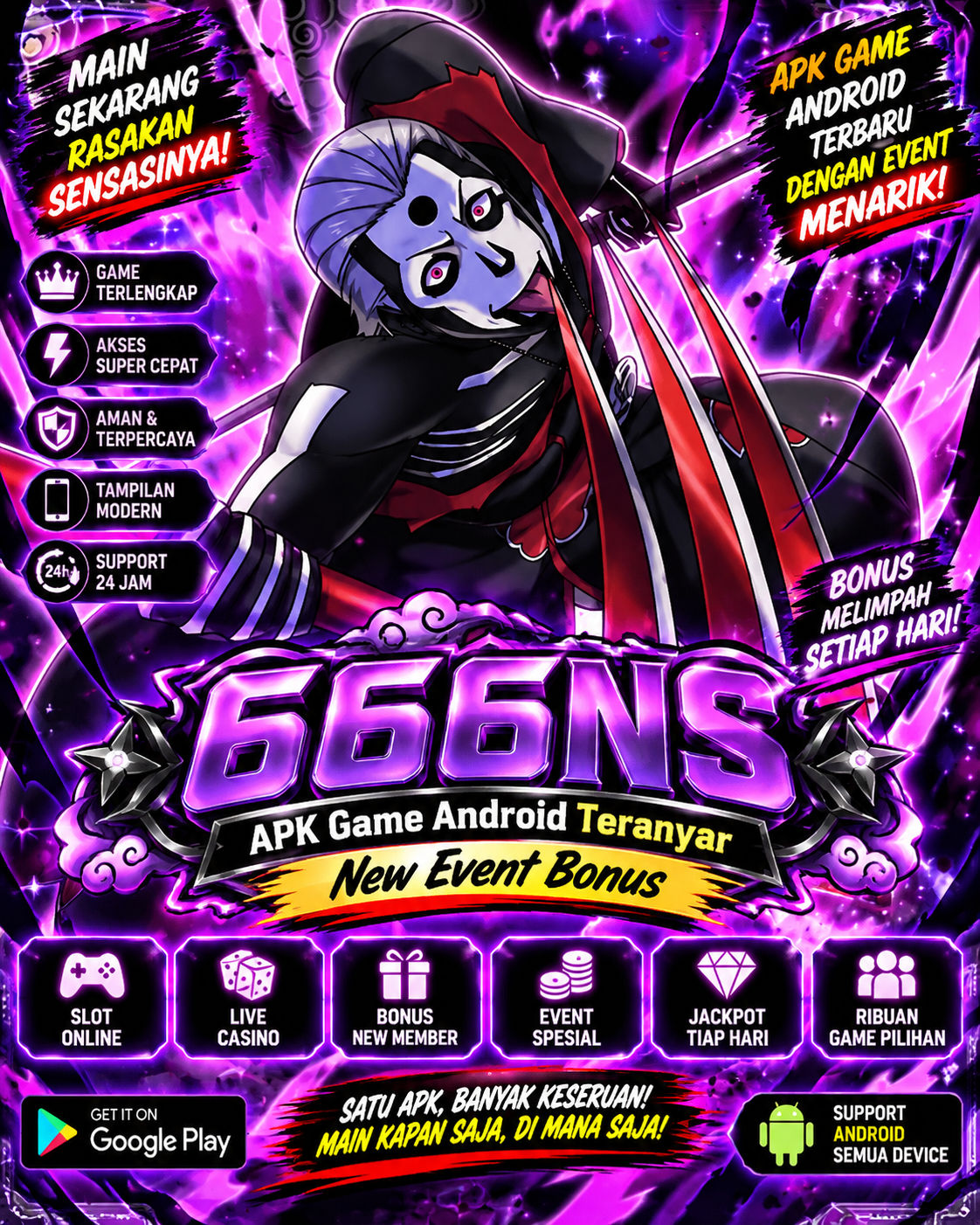 666NS - APK Game Android Teranyar New Event Bonus, APK Slot