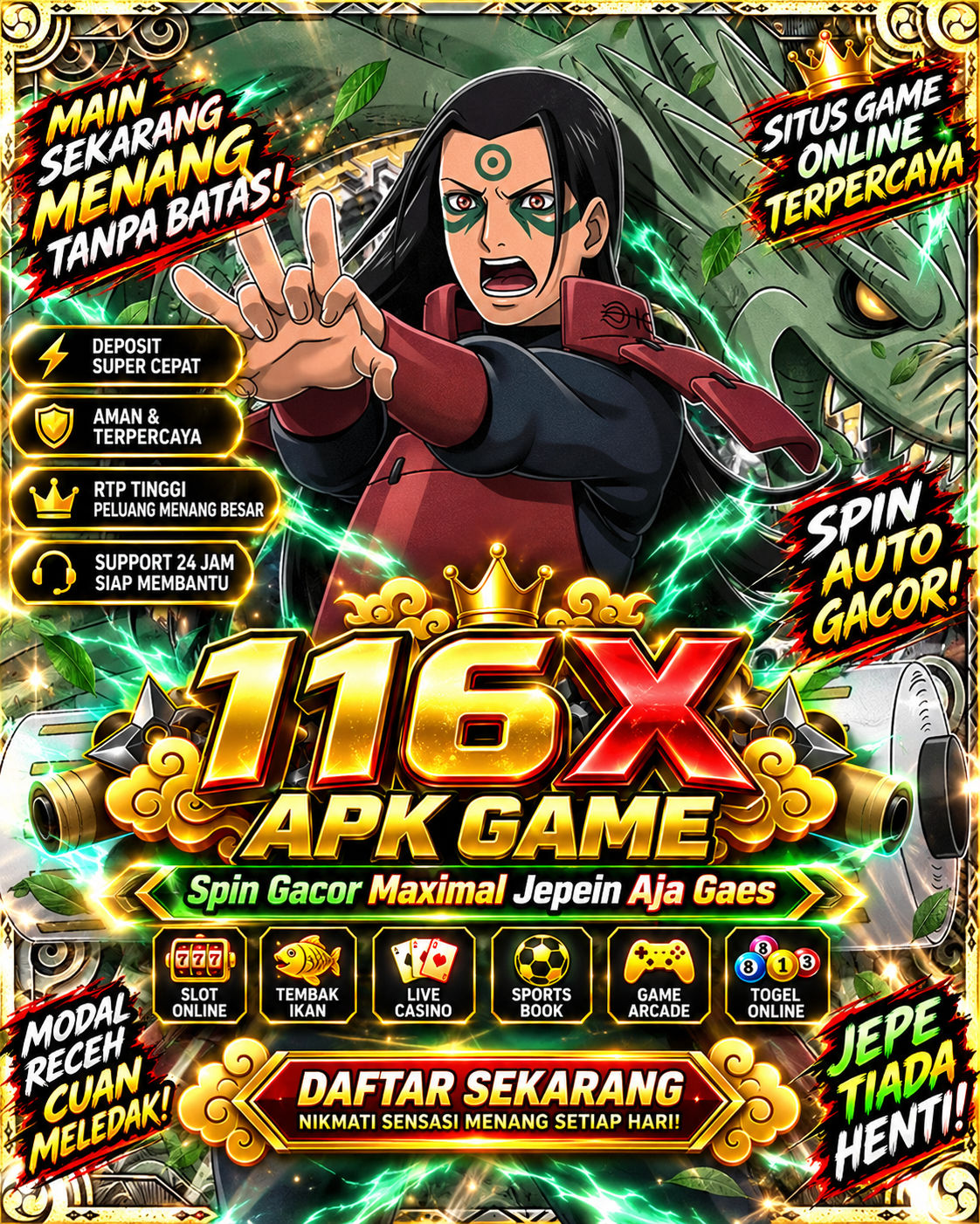 Banner Aplikasi 116X dengan akses aplikasi digital