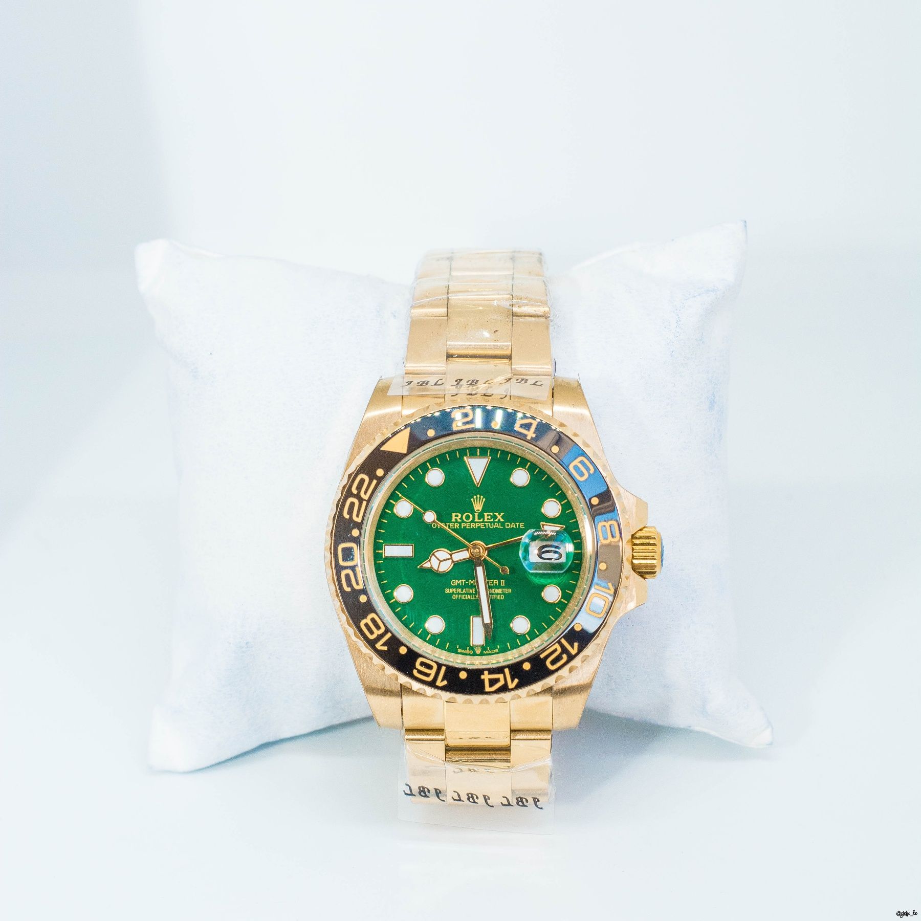 Rolex GMT-Master II Yellow Gold Green Dial Men’s Watch