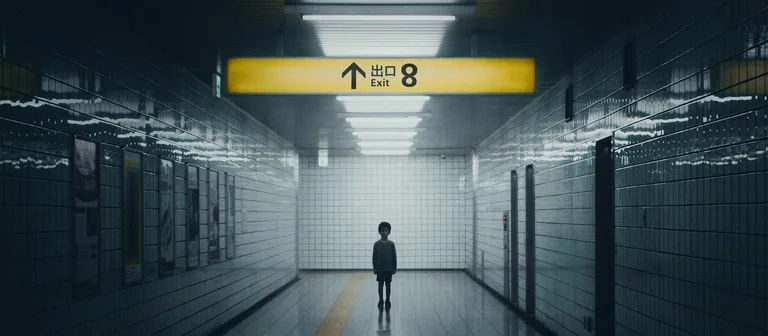 Poster oficial de la película Exit 8 (Genki Kawamura, 2025)