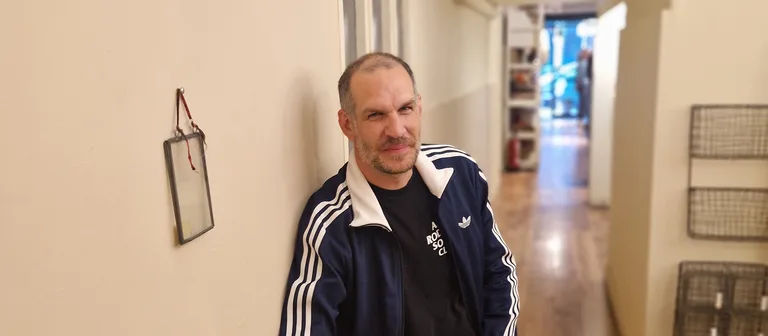 Oriol Estrada durante la entrevista