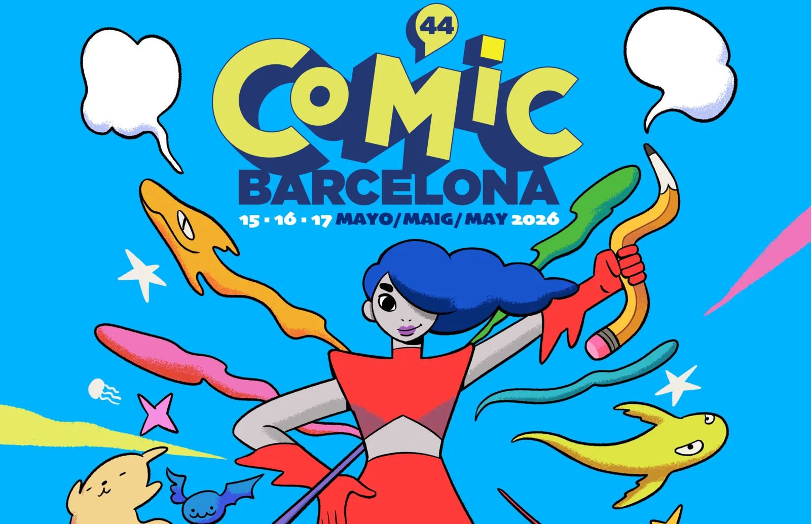 Cartel Comic Barcelona 2026 ilustrado por Natacha Bustos
