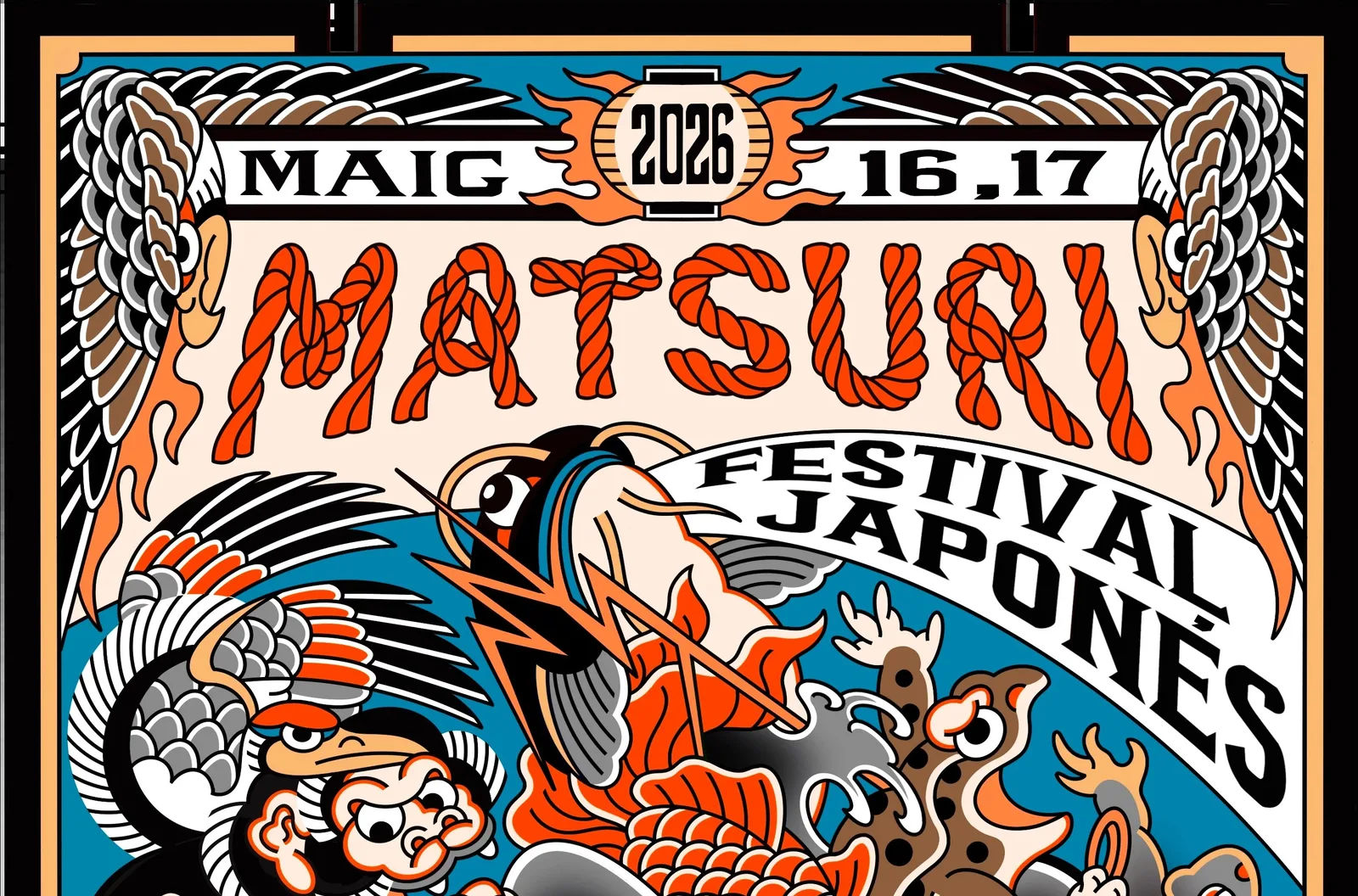 Cartel Festival Matsuri Barcelona 2026 por Jun Chihara