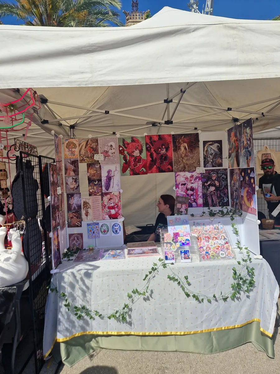 Área comercial del evento artistas