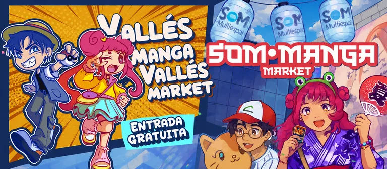 Cartel promocional de SOM Manga Market y MangaVallès 2026