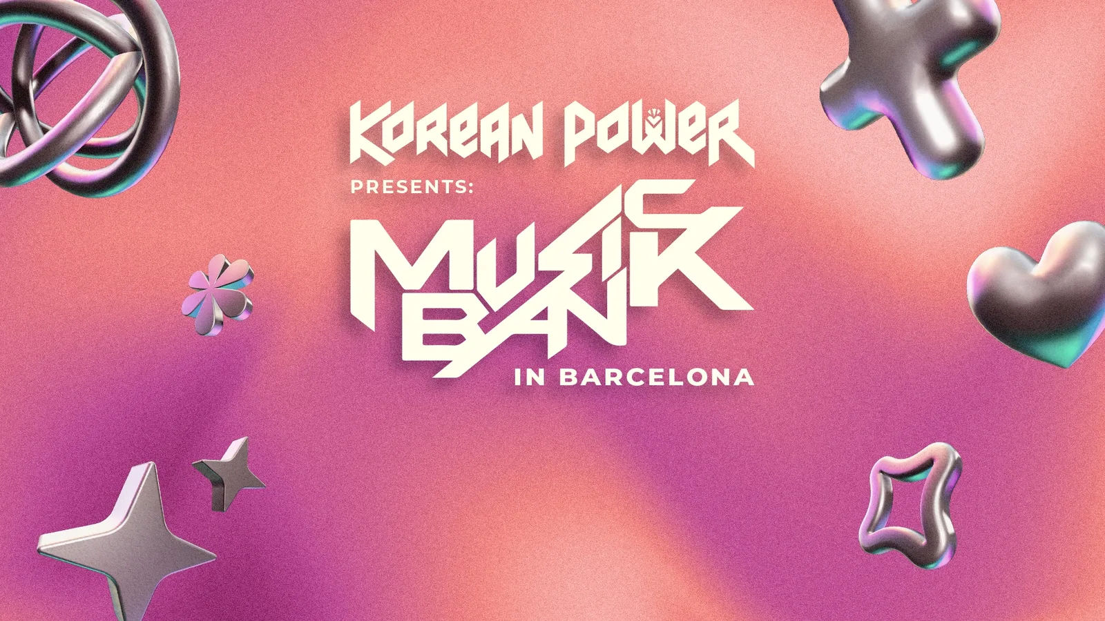 Cartel Music Bank in Barcelona por Korean Power 2026
