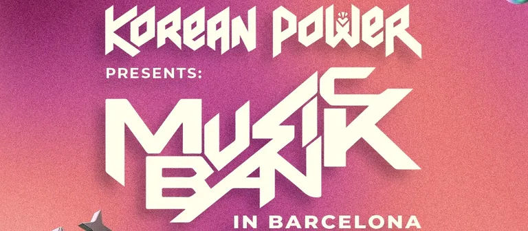 Cartel Music Bank in Barcelona por Korean Power 2026