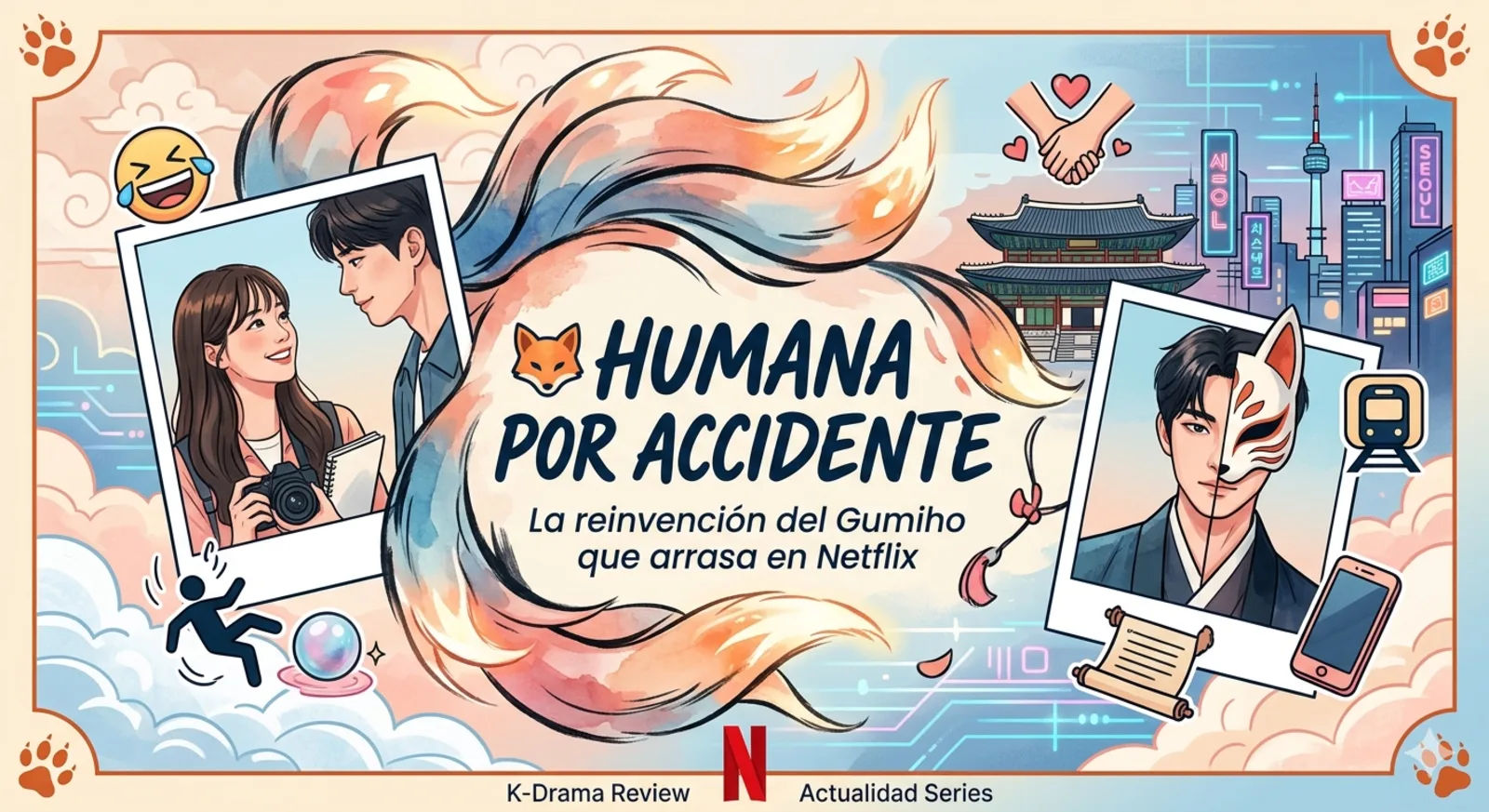 Protagonistas de Humana por accidente en una composición