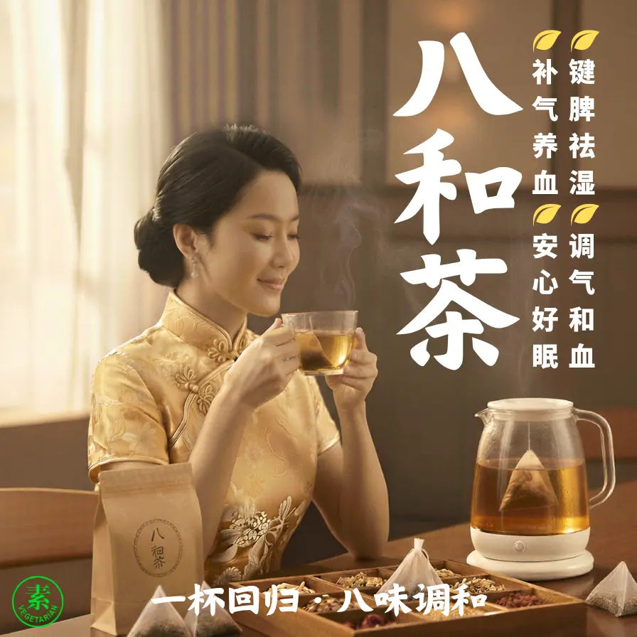 八和茶 + 草本足贴套组 – 内调外排，双效祛湿焕活