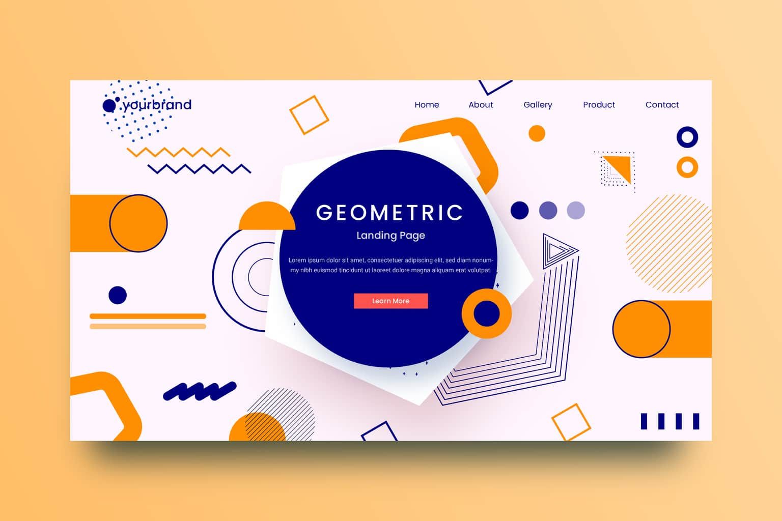 Abstract Background – Flat Geometric Shapes Abstract Background – Flat Geometric Shapes