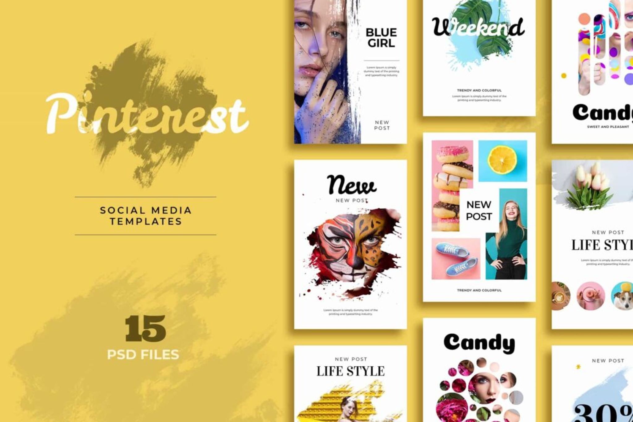 Candy Lifestyle Post Pinterest Template