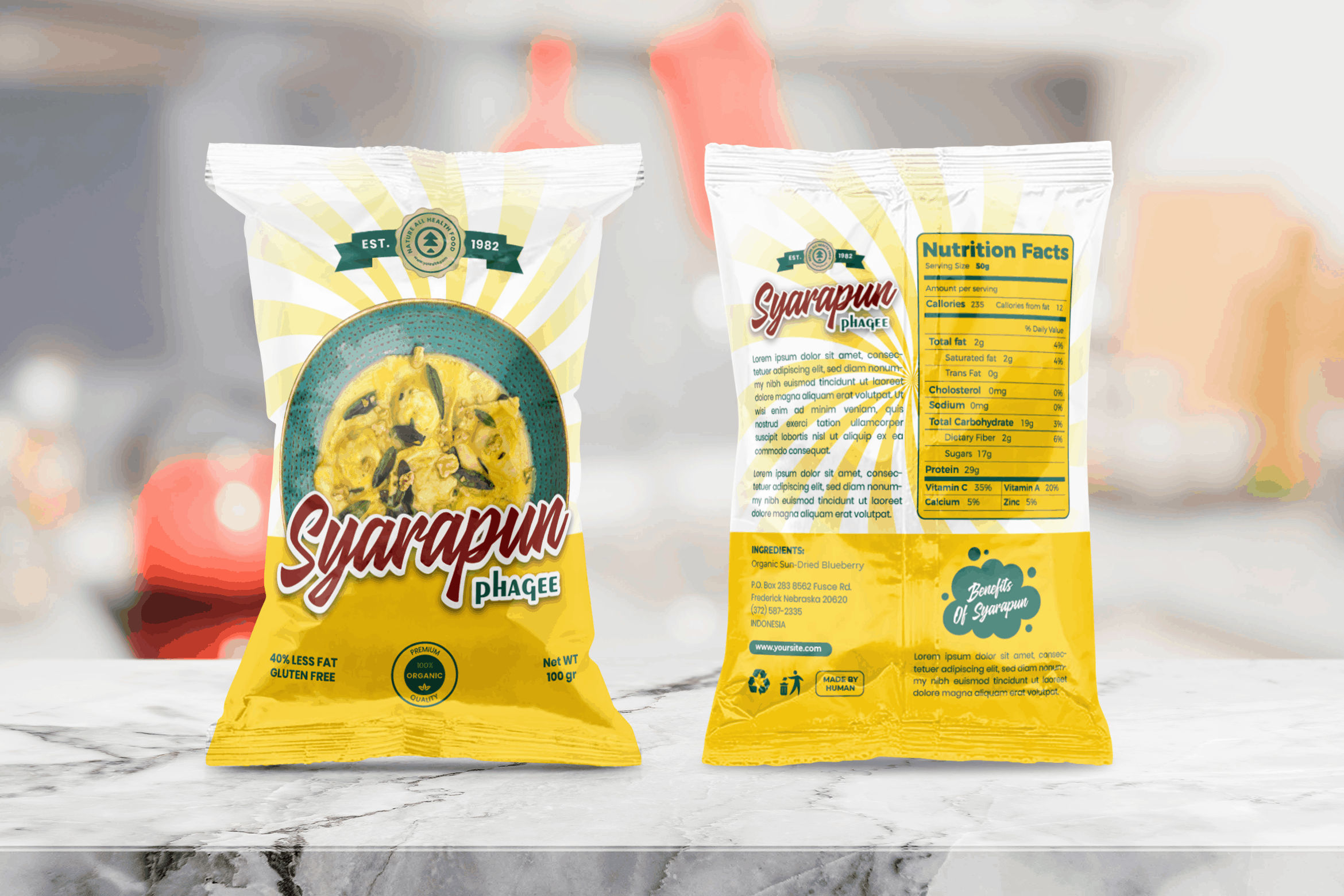 Fastfood Vegetable Packaging Template