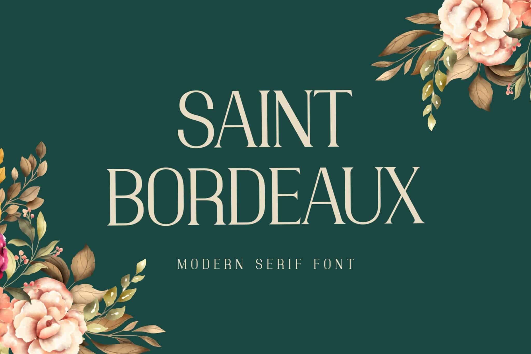 Saint Bordeaux Serif Display Font - modern display font