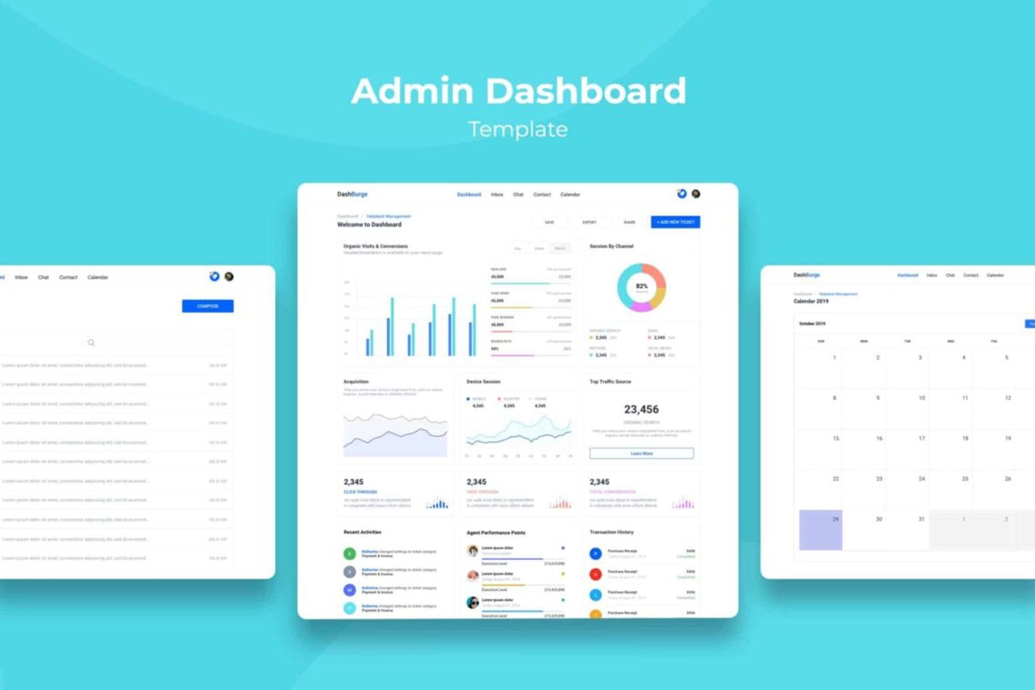 Admin Dashboard Template – Agent Management 