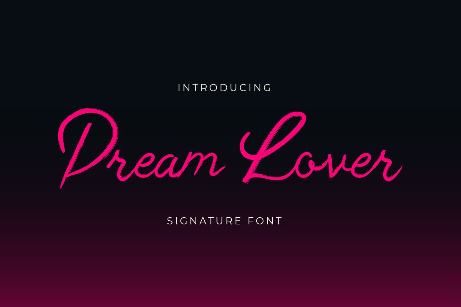 Dream Lover Brush Handwritten Font
