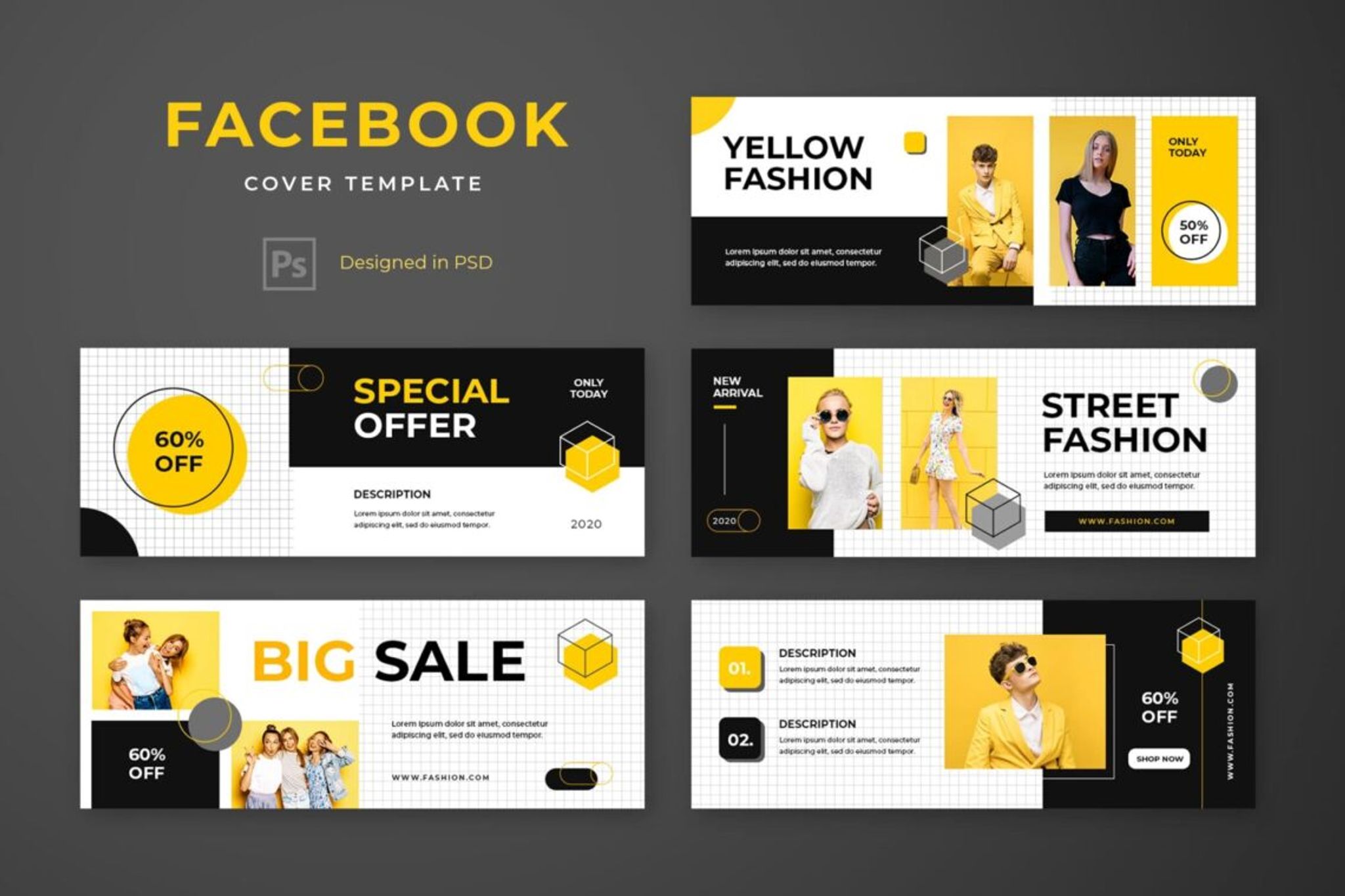 Facebook Cover – Yellow Fashion
