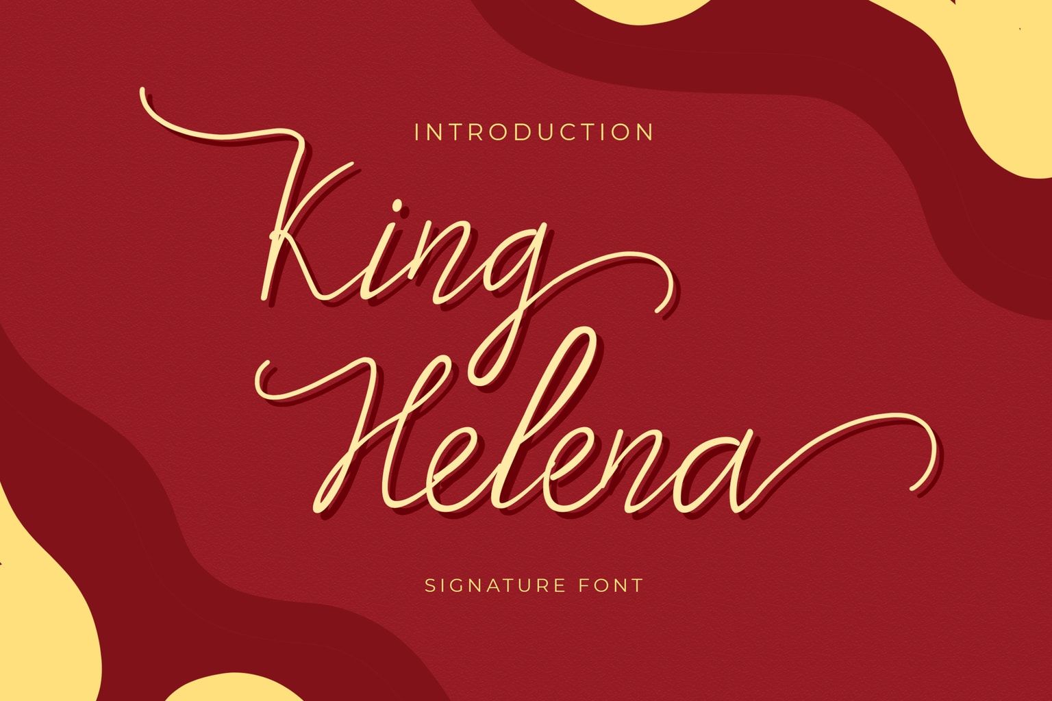 King Helena Script Handwritten Monoline Font - romantic cursive fonts