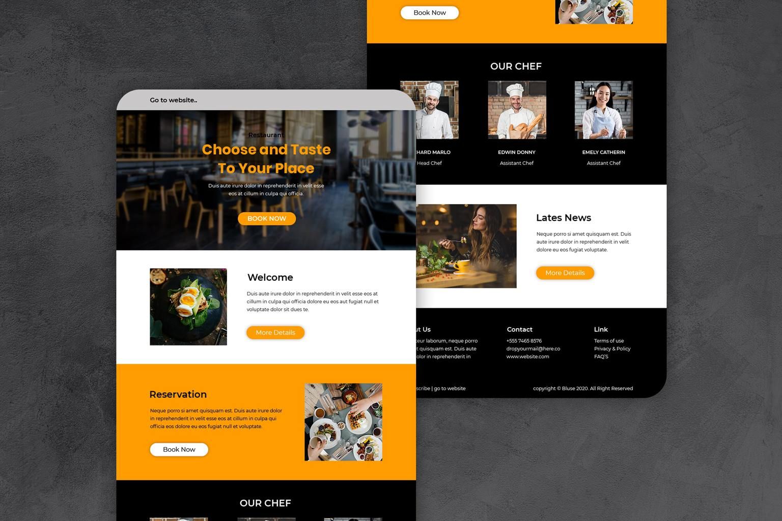 Premium Restaurant – Email Newsletter