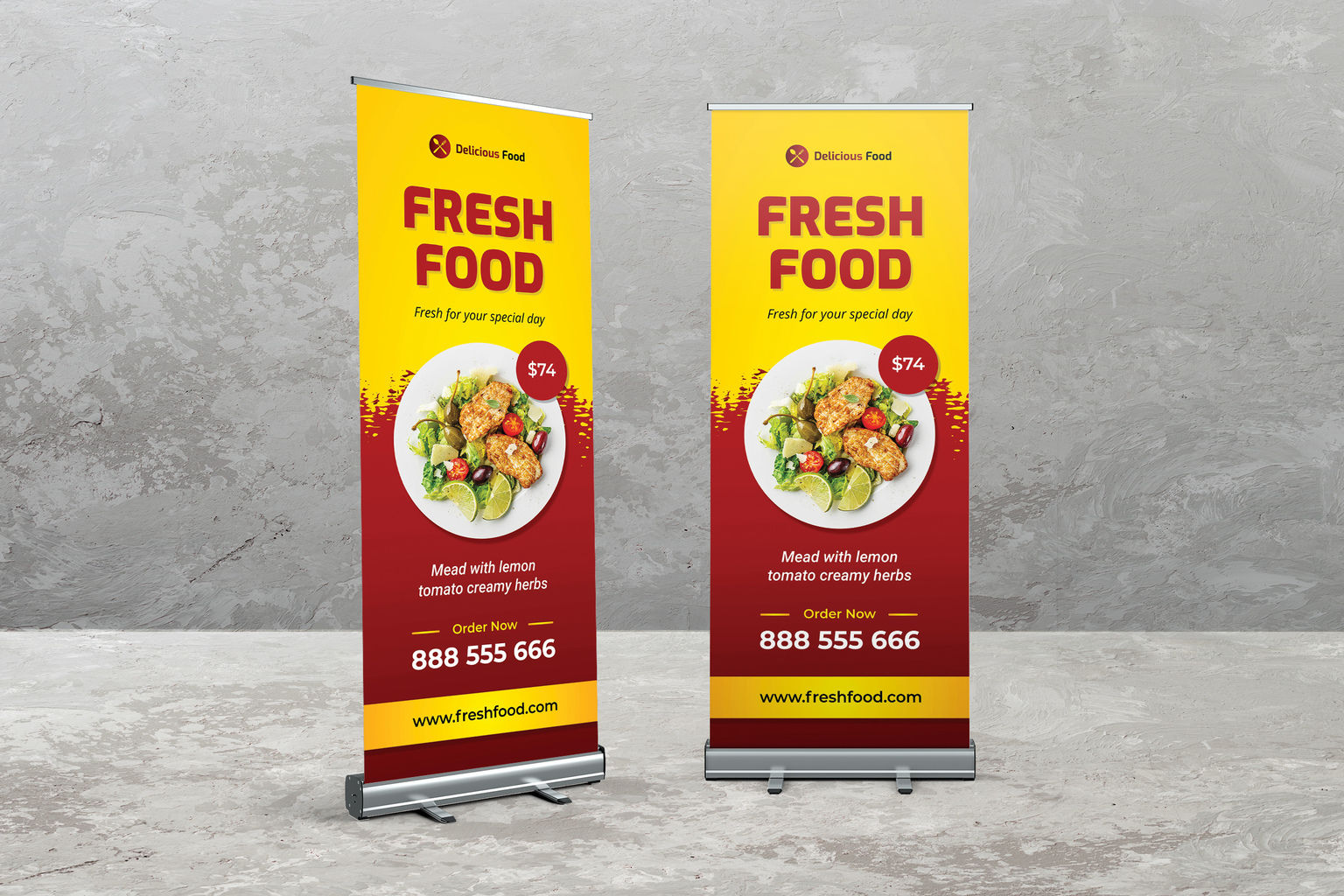 Roll Up Banner – Fresh Food Resto