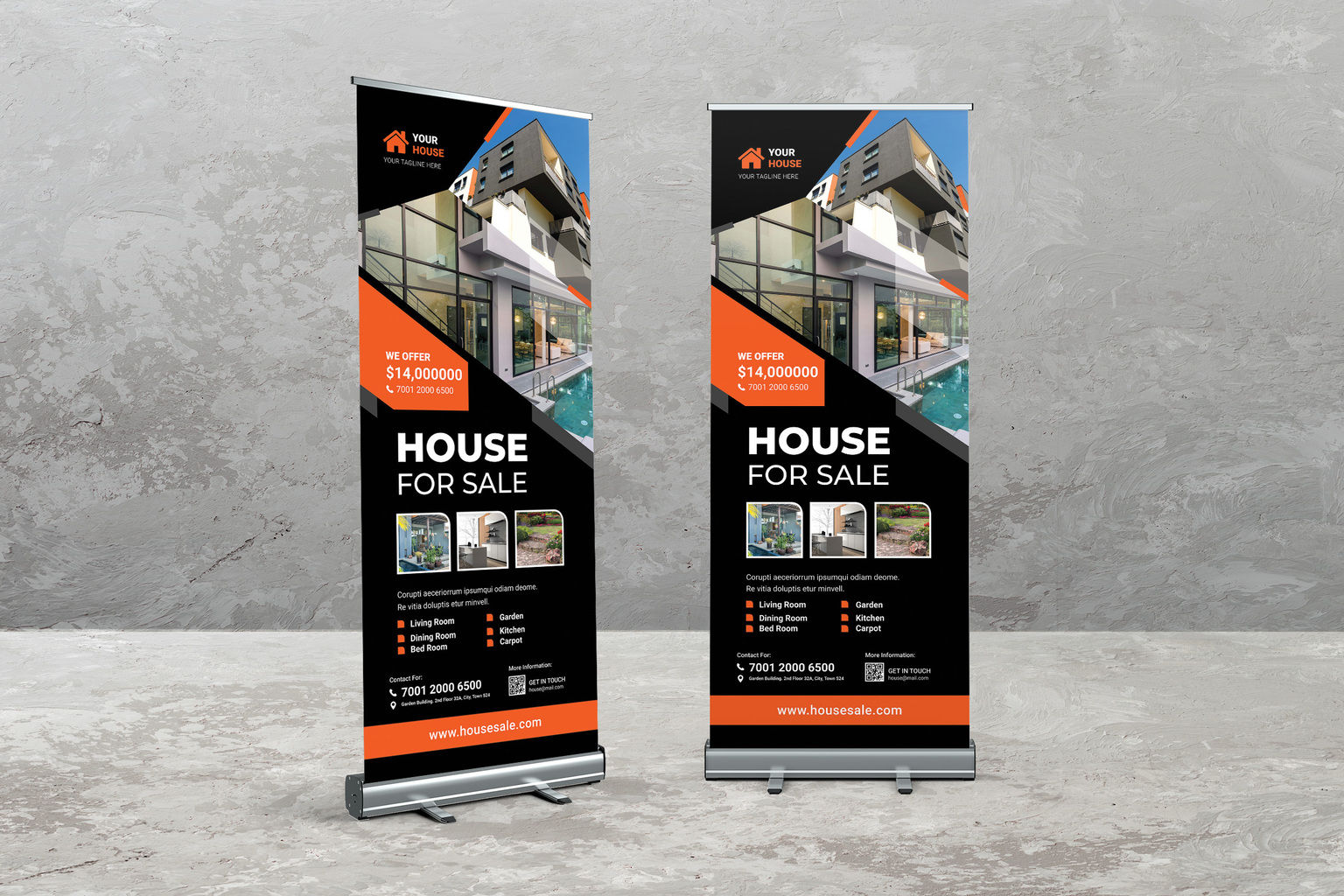 Roll Up Banner – House For Sale - xbanner