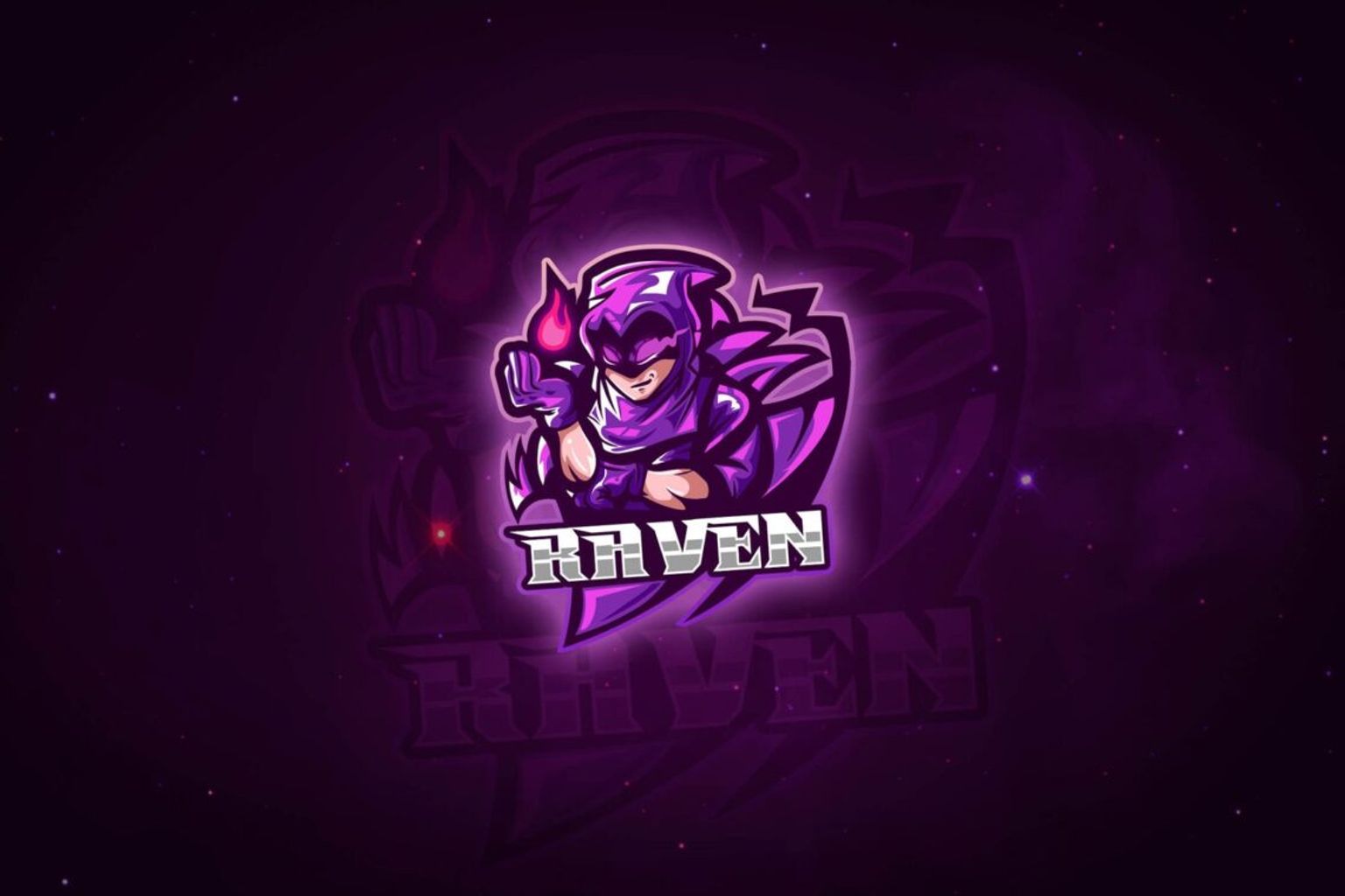 Esport Logo – Violet Raven