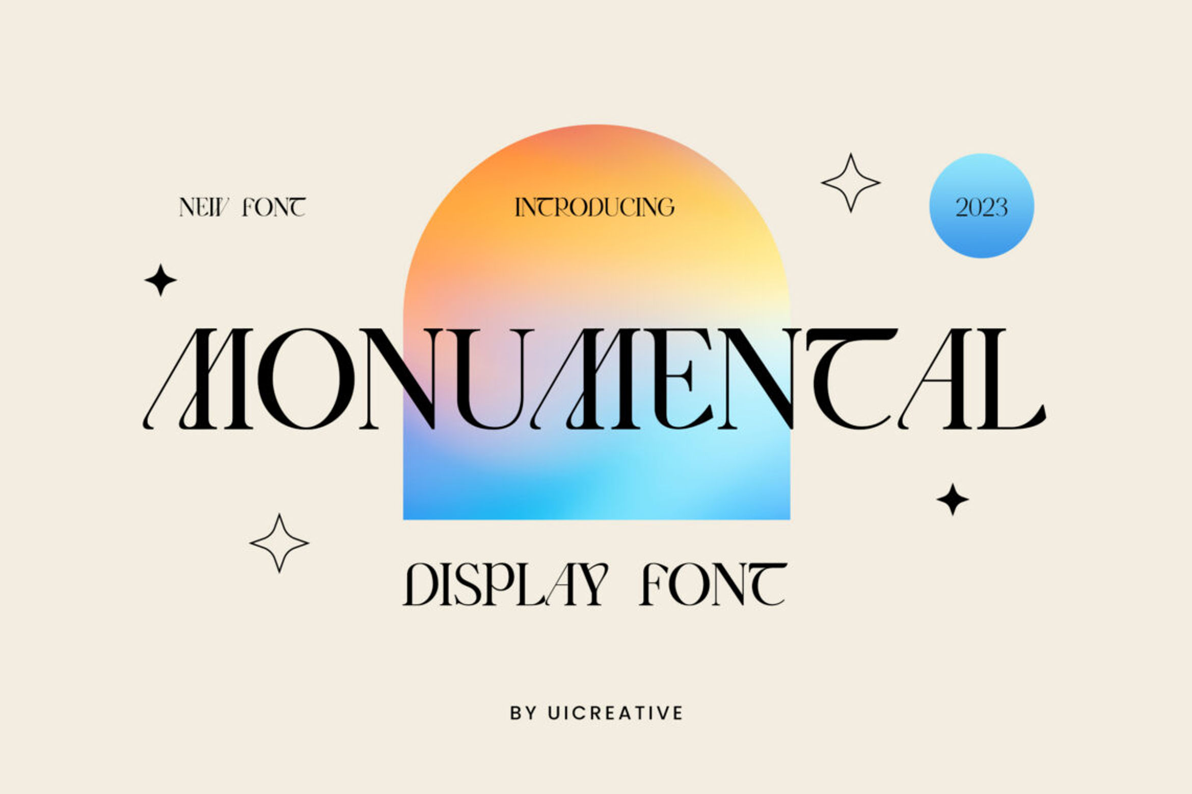Monumental Modern Display Serif Font