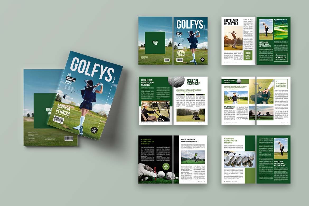 Golfys Sport Magazine Template