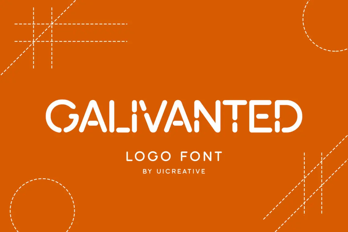 Galivanted Logo Stencil Sans Serif Font