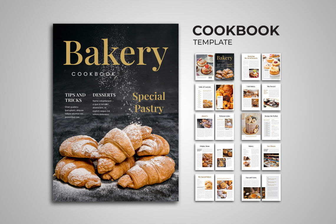 Bakery Modern Cookbook Template