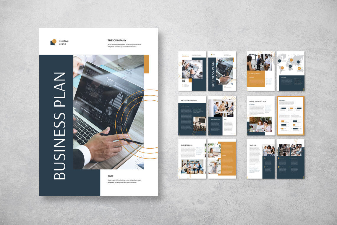 Blue Business Plan Company Profile Simple
