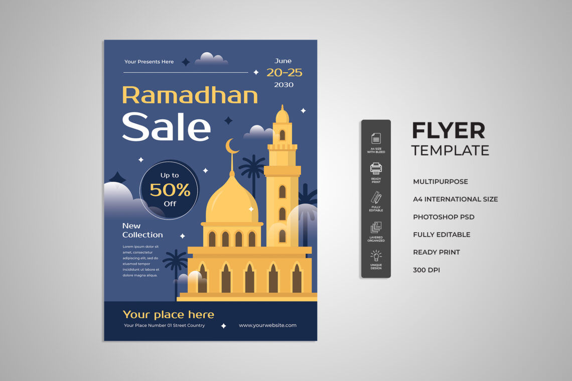 Blue Ramadhan Sale Flyer