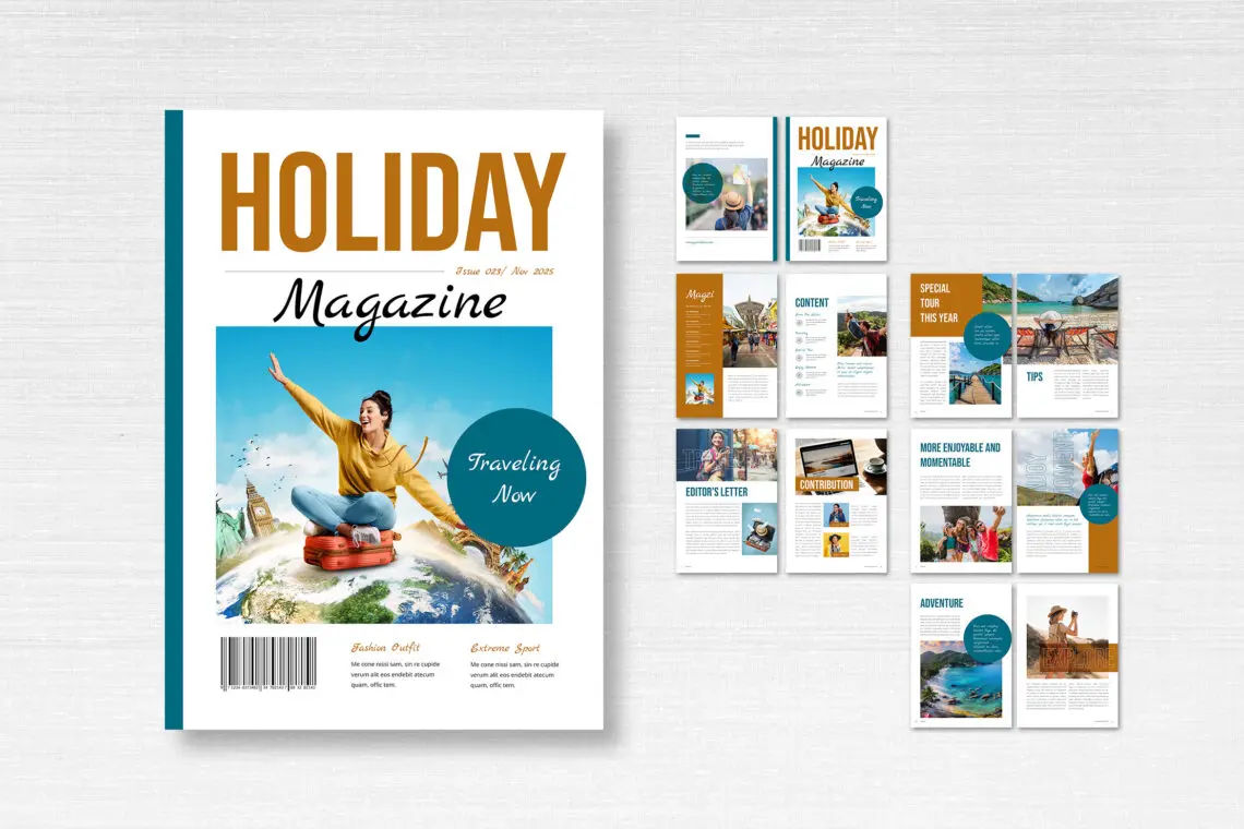 Holiday Traveling Magazine Template