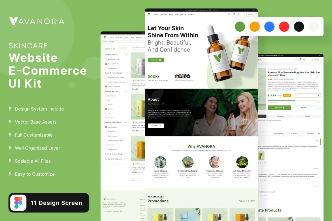 Skincare eCommerce Website Template