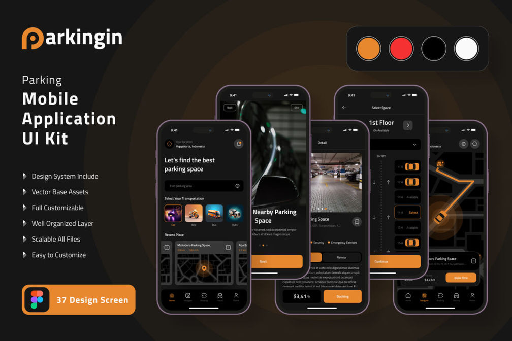 Preview Image Ui Kit Mobile App Parking 009