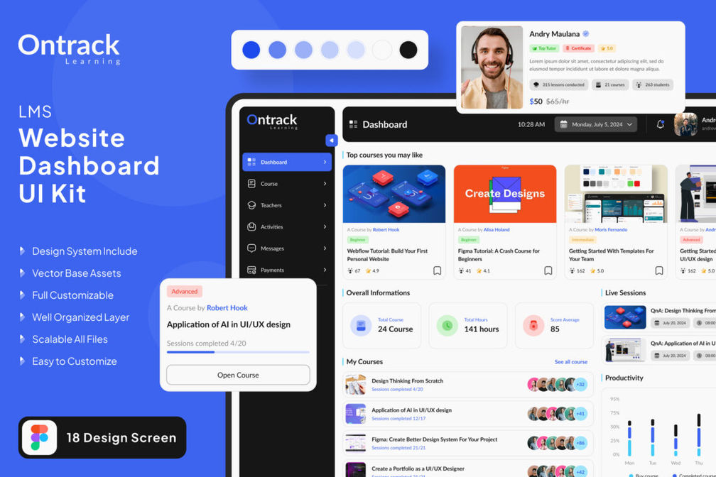 Preview Image Ui Kit Website Lms 001
