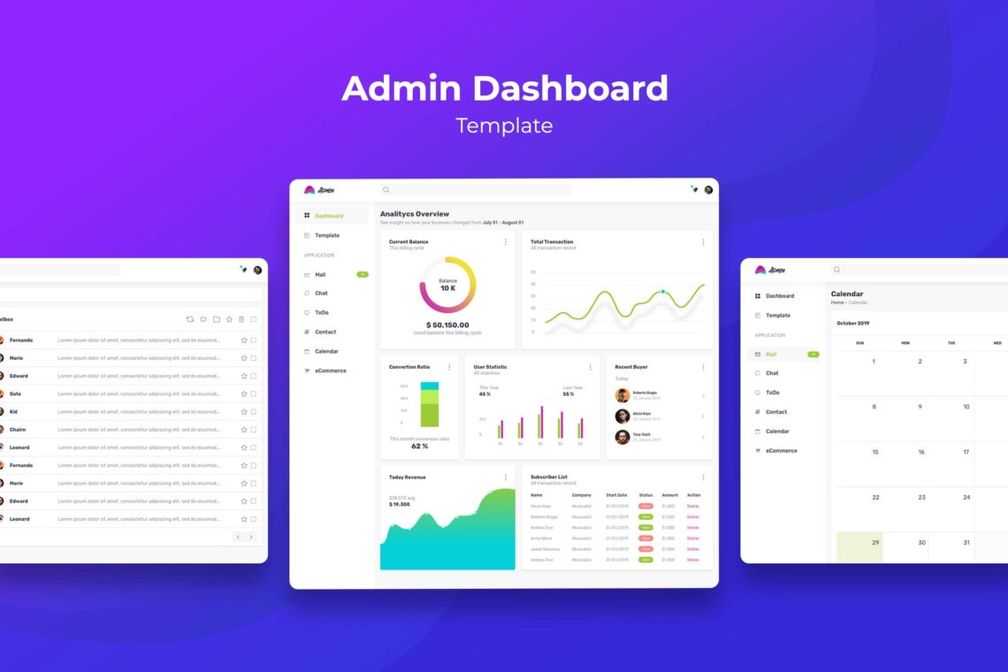 Admin Dashboard E Commerce Charts
