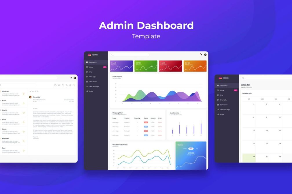 Admin Dashboard Online Shop Graph