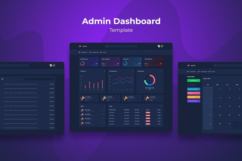 Admin Dashboard Sales Statistics